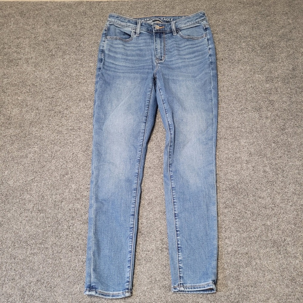 American Eagle Jeans Womens Size 4 Short Blue Next Level Stretch Skinny Casual